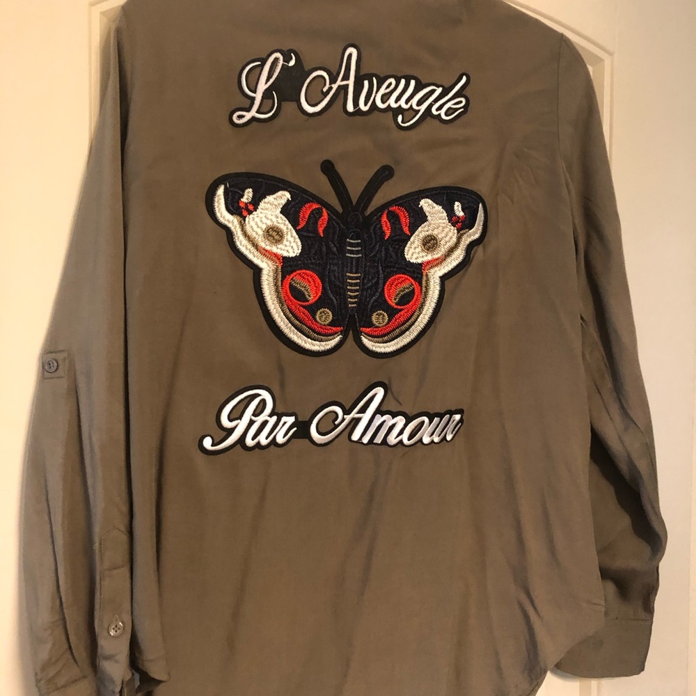 Beautiful army green blouse shirt